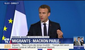"Je ne mésestime pas la pression migratoire qu'il y a sur l'Europe", affirme Emmanuel Macron