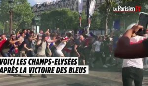 Voici les Champs-Elysées après la qualification des Bleus pour la demi-finale