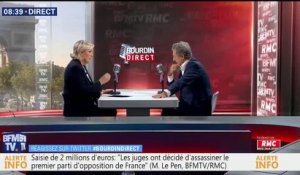 Saisie de 2 millions d'euros: "Je pense que les deux magistrats sont politisés", estime Marine Le Pen