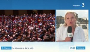 Emmanuel Macron : le discours vu de la salle