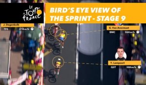 Vue aérienne sur le sprint final / Bird's eye view of the sprint - Étape 9 / Stage 9 - Tour de France 2018
