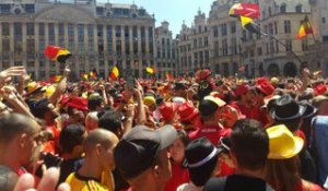 Les images de la Grand-Place lors du passage des Diables rouges