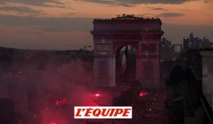 La deuxième étoile projetée sur l'Arc de Triomphe - Foot - CM 2018