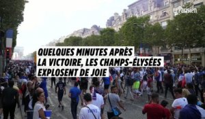 Quand les Champs-Elysées explosent de joie au coup de sifflet final