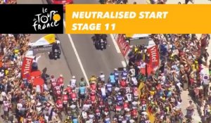 Neutralised start / Départ fictif - Étape 11 / Stage 11 - Tour de France 2018