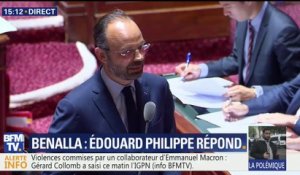 Affaire Benalla: "Nous souhaitons tous que l'enquête détermine les faits précis, l'enchaînement des décisions qui ont été prises", affirme Edouard Philippe au Sénat