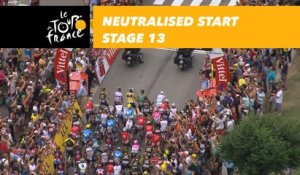 Départ fictif / Neutralised start - Étape 13 / Stage 13 - Tour de France 2018