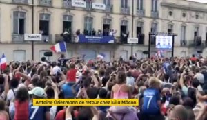 Coupe du monde 2018 : Antoine Griezmann revient saluer la foule à Mâcon, sa ville natale