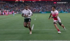 L'essai de Josua Tuisova face au Japon lors de la coupe du monde de Rugby à 7