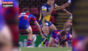Un rugbyman se blesse lui-même en plein match ! (vidéo)