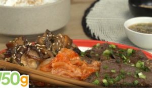 Viande de bœuf à la sauce bulgogi et champignons grillés - 750g   [ EXPRESS ]