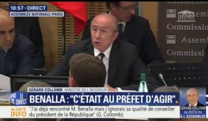 "Je n'avais jamais entendu parler des faits reprochés à Alexandre Benalla avant", affirme Gérard Collomb