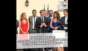 Affaire Benalla: «Le seul responsable, c'est moi» déclare Emmanuel Macron