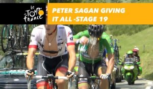 Peter Sagan donne tout, que c'est dur ! / Peter Sagan giving it all ! - Étape 19 / Stage 19 - Tour de France 2018