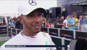 La réaction de Lewis Hamilton au micro de CANAL+