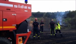 Canicule : le champ part en fumée à Fontoy