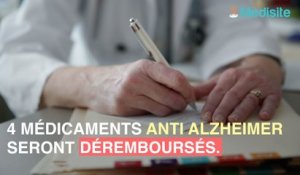4 médicaments anti-alzheimer ne seront désormais plus remboursés.