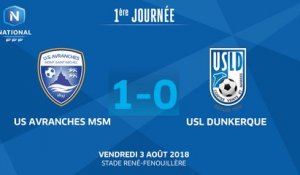 J1 : US Avranches MSM - USL Dunkerque (1-0), le résumé