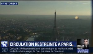 À cause de la pollution à l'ozone, la circulation est restreinte à Paris