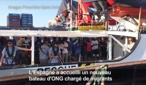 L'Espagne accueille un nouveau bateau d'ONG  chargé de migrants