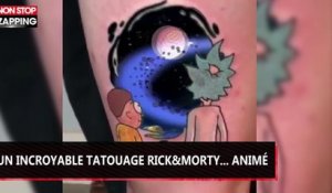 Un incroyable tatouage Rick&Morty... animé (vidéo)
