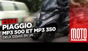 PIAGGIO MP3 500 et  PIAGGIO MP3 350 -  ESSAI SCOOTER 2018