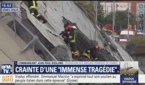 Viaduc effondré à Gênes: les pompiers doivent localiser d'éventuelles "personnes ensevelies"