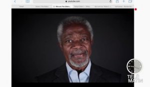 La toile rend hommage à Kofi Annan