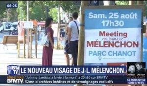 Le nouveau visage de Jean-Luc Mélenchon pour sa rentrée politique