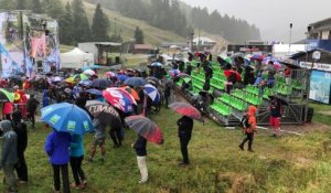 Conditions météorologiques difficiles sur la Coupe du monde VTT de La Bresse