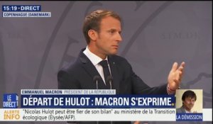 Démission de Nicolas Hulot: Emmanuel Macron "respecte sa liberté"
