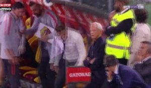 AS Rome : l'entraineur fou de rage se casse la main sur le banc (Vidéo)