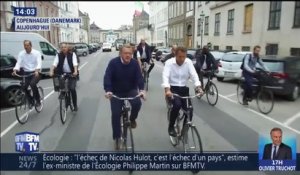 Emmanuel Macron s'offre une balade à vélo à Copenhague en compagnie du Premier ministre danois
