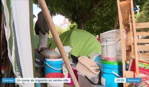 Nantes : un camp de migrants au centre-ville