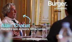 Dans un teaser grinçant, Alain Chabat parodie Emmanuel Macron et Alexandre Benalla pour annoncer le retour de Burger Quizz