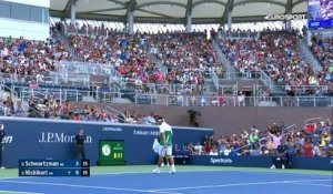 Nishikori a remporté la bataille de fond de court face à Schwartzmann