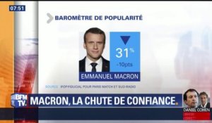 ÉDITO - "Le toboggan Macron est quasi parallèle au toboggan Hollande"