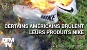 Après une publicité controversée, des Américains brûlent leurs produits Nike