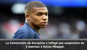 PSG - 3 matches ferme pour Mbappé !