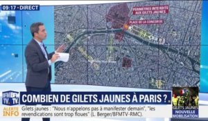 Les zones où les gilets jaunes ne pourront pas manifester demain à Paris