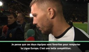 Ligue Europa - Podolski : "Chelsea et Arsenal peuvent la gagner"
