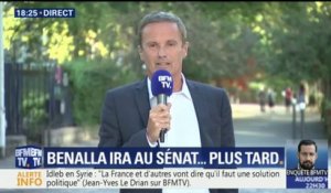 "Personne n'est dupe de la peur de Monsieur Benalla de répondre aux sénateurs", réagit Nicolas Dupont-Aignan