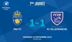 J7 : Pau FC-FC Villefranche (1-1), le résumé
