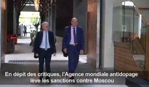 Dopage: l'AMA lève ses sanctions contre la Russie