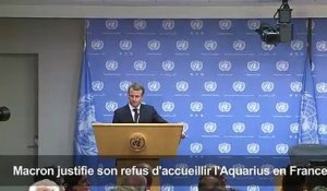 Macron justifie son refus d'accueillir l'Aquarius en France