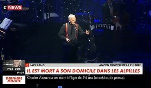 Décès de Charles Aznavour: La réaction de Jack Lang