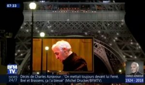 Une tour Eiffel en or: le très bel hommage de Paris à Charles Aznavour