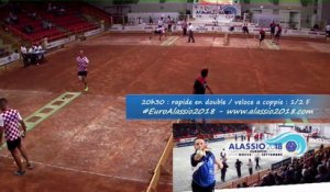 Demi-finales, tir rapide en double, Euro masculin, Alassio 2018