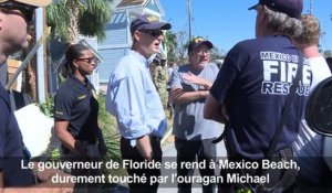 Le gouverneur de Floride évalue les dégâts à Mexico Beach