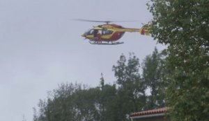 Les sinistrés des inondations dans l'Aude évacués par hélicoptère